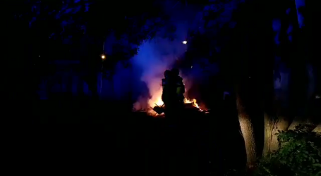 Wieczorny pożar w Pile